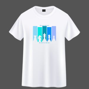 Saldırmak için oynayan satrançcıların tişörtü