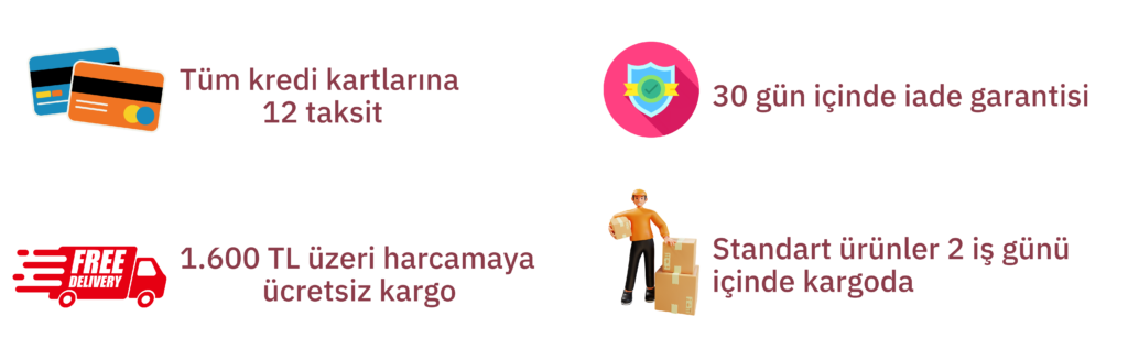 1600 üzeri harcamaya ücretsiz kargo seçeneği ve kredi kartlarına taksit fırsatlarını kaçırmayın