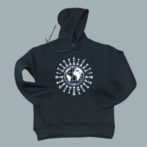 Dünyayı Saran Satranç Siyah Çocuk Hoodie