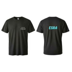 Tekstil folyosu ile yazı yazma ve tişört üzerine baskı